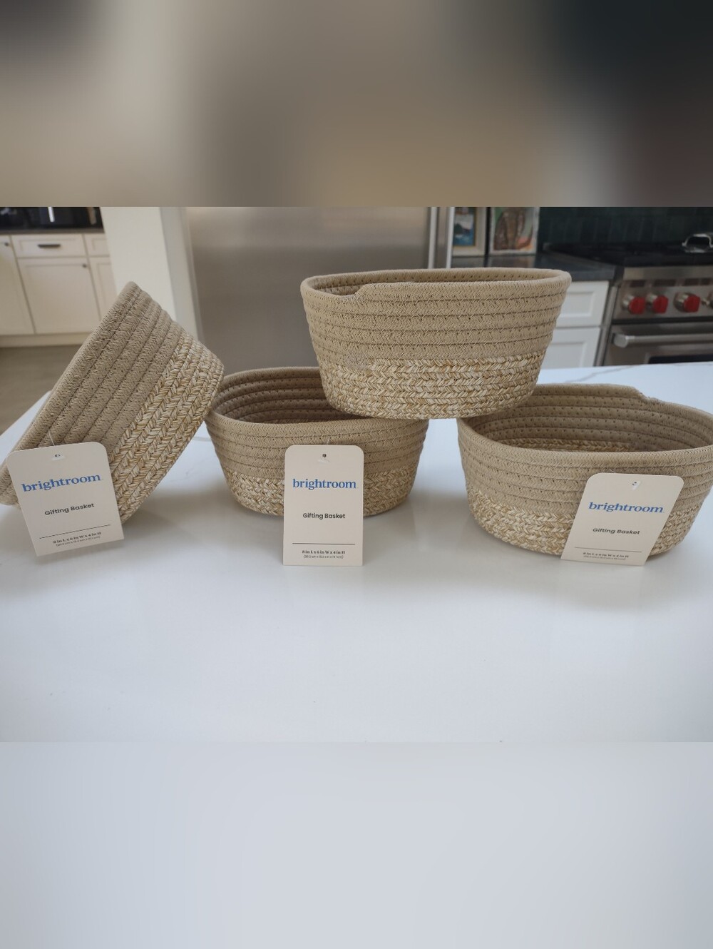 Woven Storage Baskets Set of 4 from  Target-Natural Color New With Tags